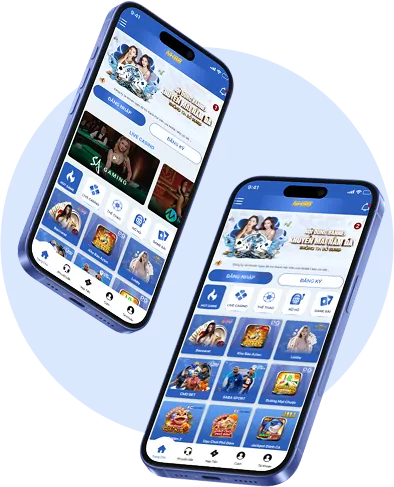 Biểu tượng điện thoại thông minh với logo 98win
